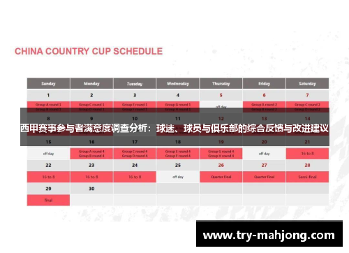 西甲赛事参与者满意度调查分析：球迷、球员与俱乐部的综合反馈与改进建议